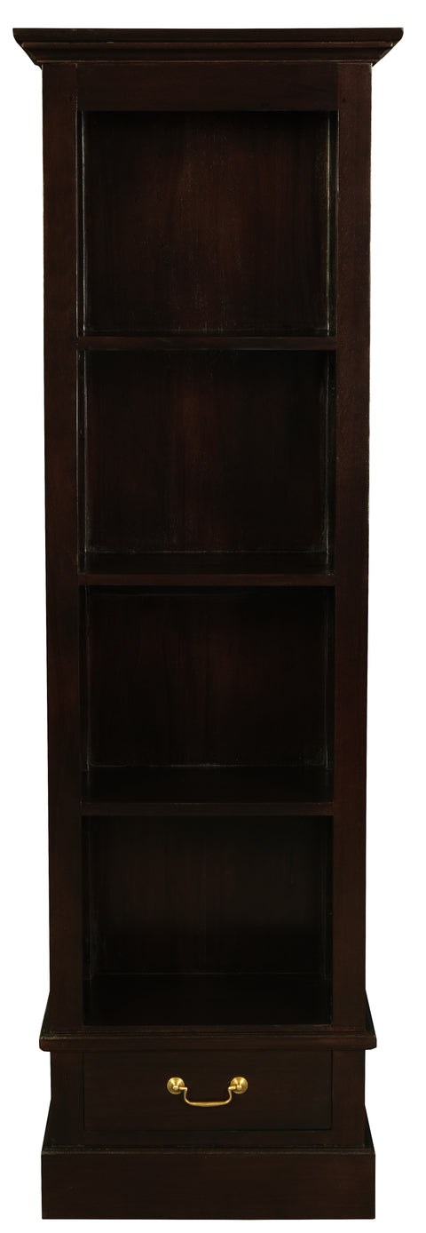 Tasmania 1 Drawer Solid Maohgany Timber Bookcase (Chocolate)