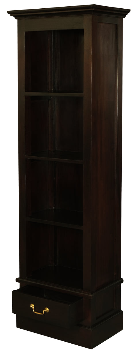 Tasmania 1 Drawer Solid Maohgany Timber Bookcase (Chocolate)