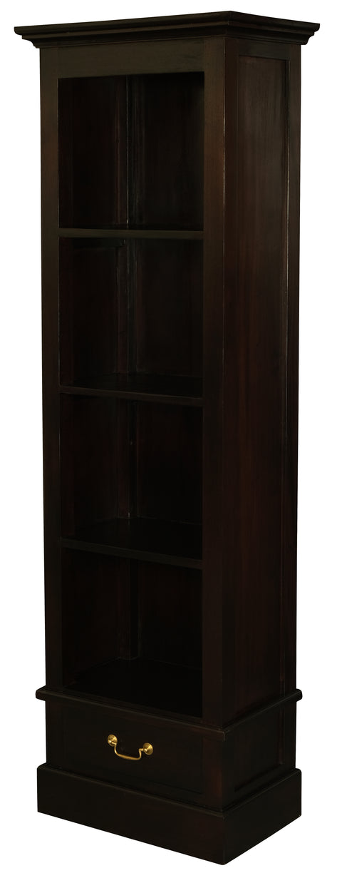 Tasmania 1 Drawer Solid Maohgany Timber Bookcase (Chocolate)