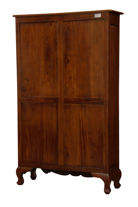 Queen Anne Solid Mahogany Timber Bookcase - Large (Mahogany)