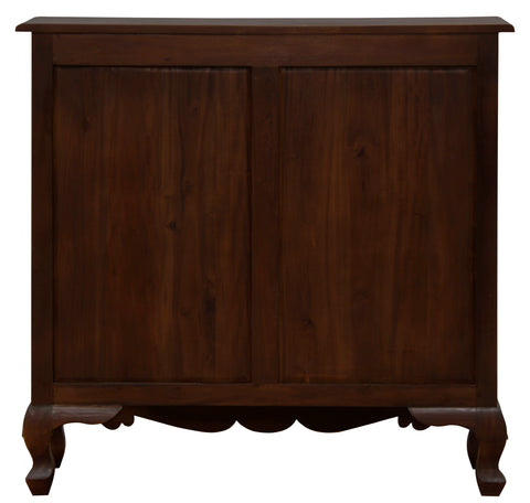 Queen Anne Solid Mahogany Timber Bookcase - Small