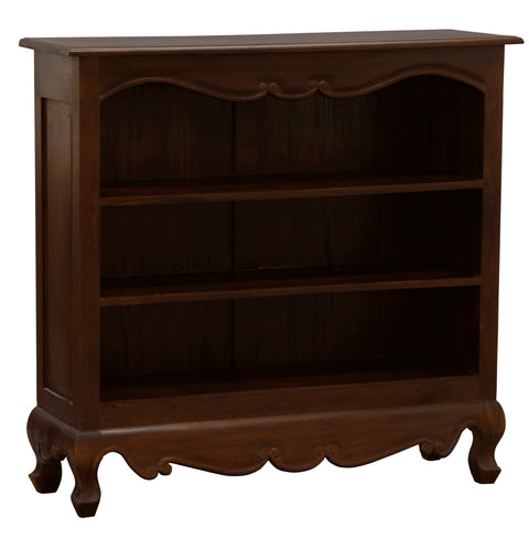 Queen Anne Solid Mahogany Timber Bookcase - Small