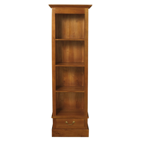 Tasmania 1 Drawer Solid Mahogany Timber Bookcase (Light Pecan)