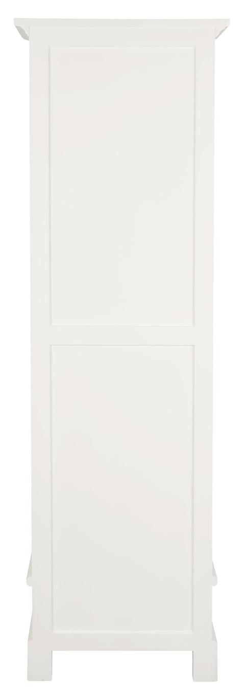 Tasmania 1 Drawer Solid Mahogany Timber Bookcase (White)