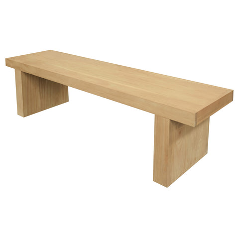 Brentwood Solid Mindi Bench (Natural)