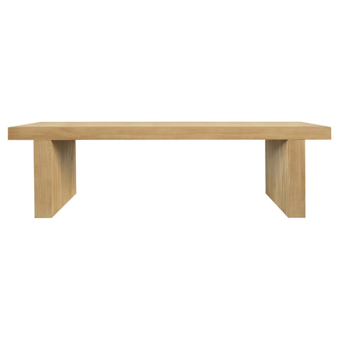 Brentwood Solid Mindi Bench (Natural)