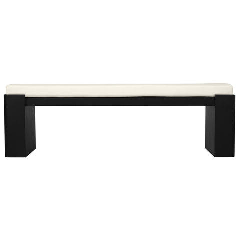 Adelle Solid Mindi Timber Bench - Large(Black)