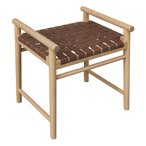 Elliot Single Seater Bench with Genuine Leather