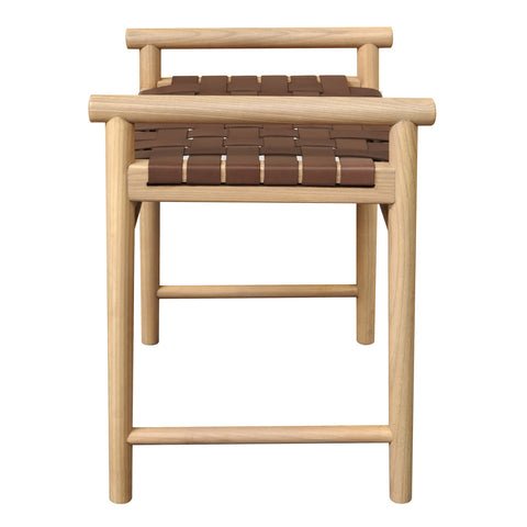 Elliot Single Seater Bench with Genuine Leather