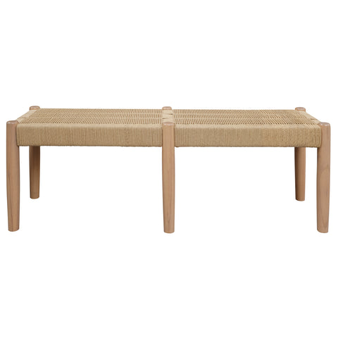 Kelly Loom Oak Bench 2-Seater Bench (Natural)