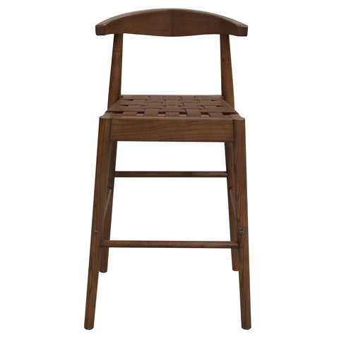 Elliot Genuine Leather Barstool (Walnut)
