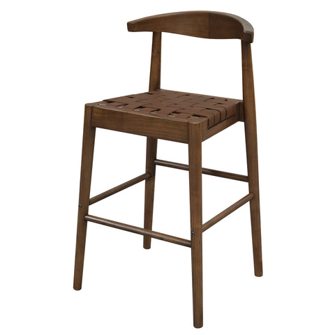 Elliot Genuine Leather Barstool (Walnut)