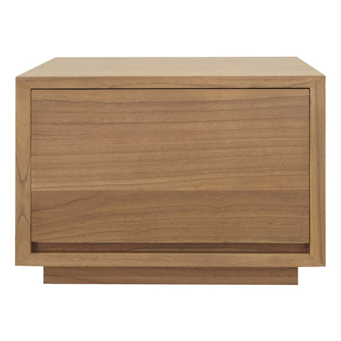 Oscar 1 Drawer Low Bedside Table (Natural)