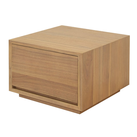 Oscar 1 Drawer Low Bedside Table (Natural)