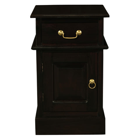 Tasmania 1 Solid Door 1 Drawer Bedside Table