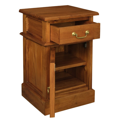 Tasmania 1 Solid Door 1 Drawer Bedside Table