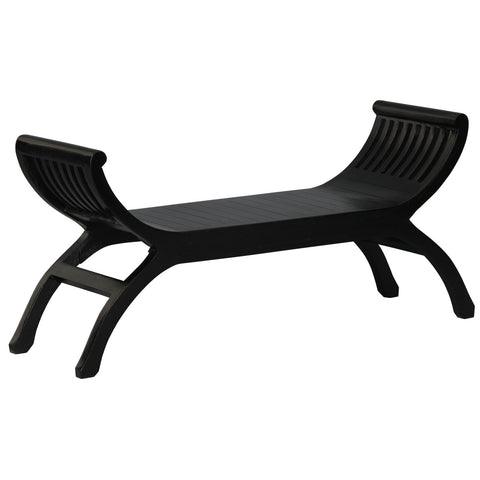 Maeve Solid Timber Double Seater Bench (Black)