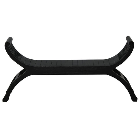 Maeve Solid Timber Double Seater Bench (Black)