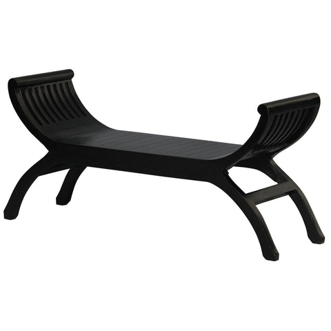Maeve Solid Timber Double Seater Bench (Black)