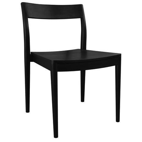 Moller Solid Mahogany Timber Dining Chair – Set of 2 (Black)