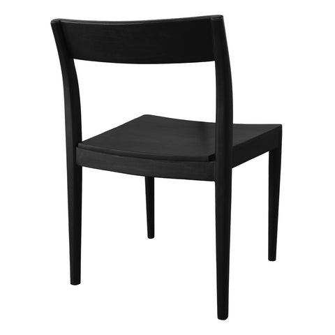 Moller Solid Mahogany Timber Dining Chair – Set of 2 (Black)