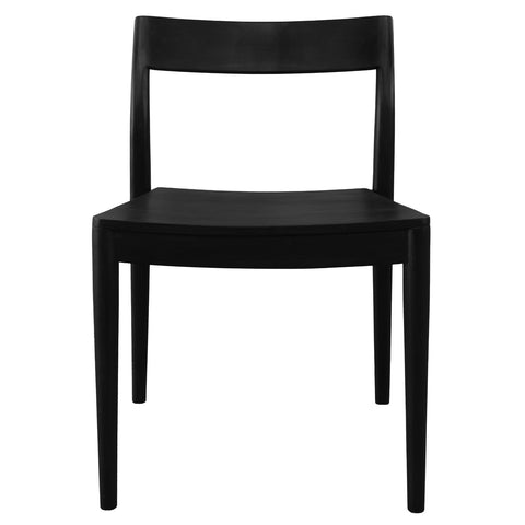 Moller Solid Mahogany Timber Dining Chair – Set of 2 (Black)
