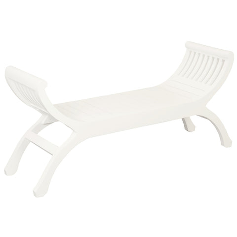 Maeve Solid Timber Double Seater Bench (White)