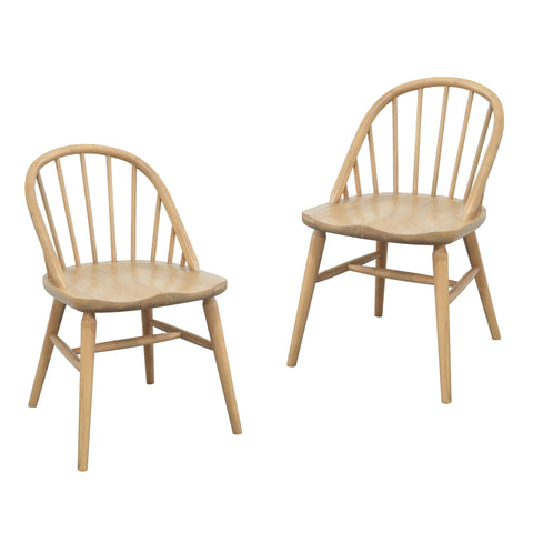 Vera Oak Solid Oak Dining Chair - Set of 2