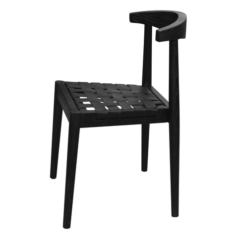 Elliot Leather Dining Chair (Black)