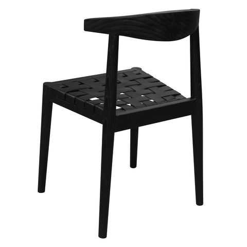 Elliot Leather Dining Chair (Black)