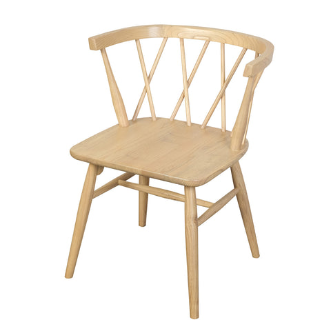 Sierra Cross Back Oak Chair - Set of 2