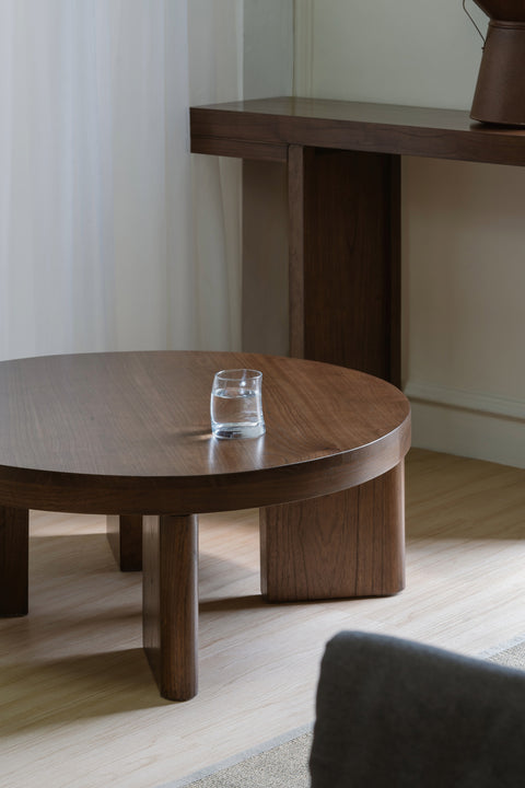 Apollo Solid Mindi Timber Round Coffee Table