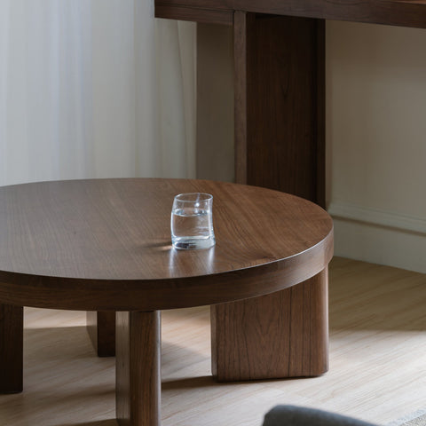 Apollo Solid White Cedar Coffe Table (Walnut)