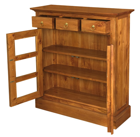 Tasmania 3 Drawer Small Display Cabinet