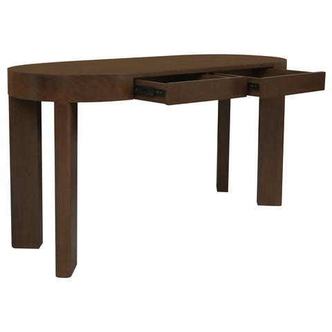 Brentwood 2 Drawer Oval Desk (Walnut)