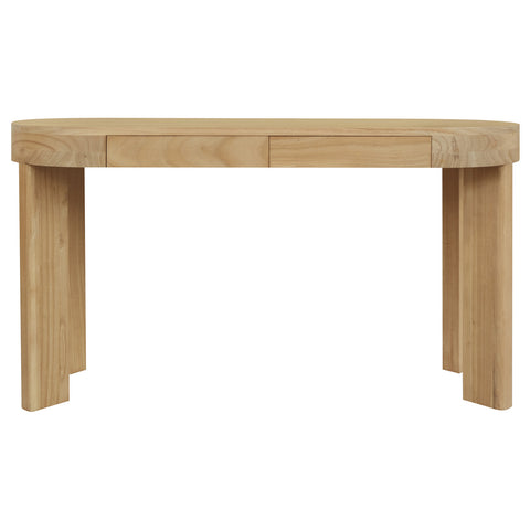 Brentwood 2 Drawer Oval Desk (Natural)