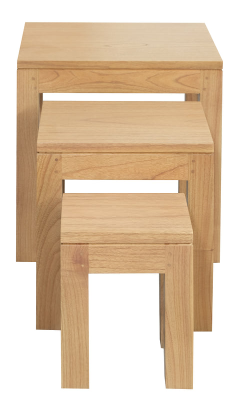 Amsterdam Solid Mindi Nest of Tables (Natural)