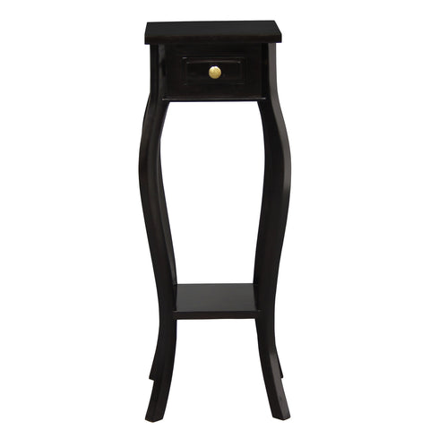 Queen Anne 1 Drawer Plant Stand (Chocolate)