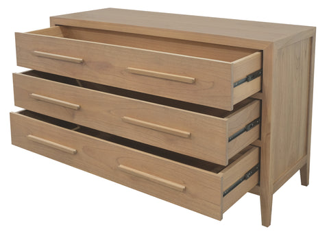 Dion 3 Drawer Solid Mindi Timber Chest of Drawers