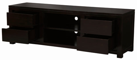 Amsterdam 4 Drawer Entertainment Unit (Chocolate)