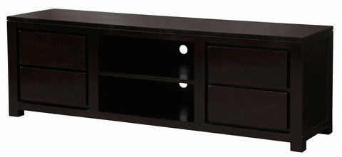 Amsterdam 4 Drawer Entertainment Unit (Chocolate)