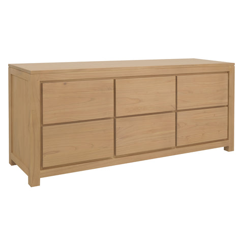 Amsterdam 6-Drawer Dresser (Natural)