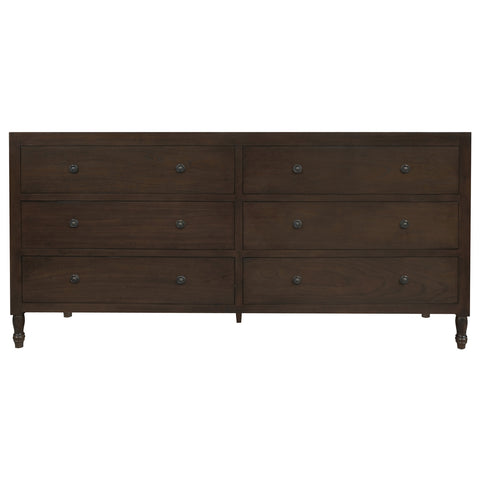 Beau 6 Drawer Dresser (Walnut)