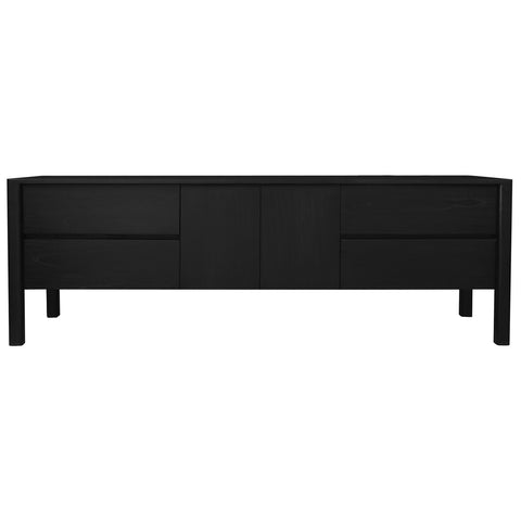 Adelle 2 Door 4 Drawer Entertainment Unit (Black)