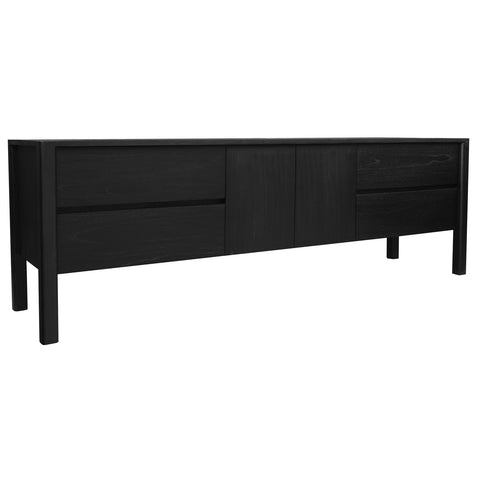 Adelle 2 Door 4 Drawer Entertainment Unit (Black)