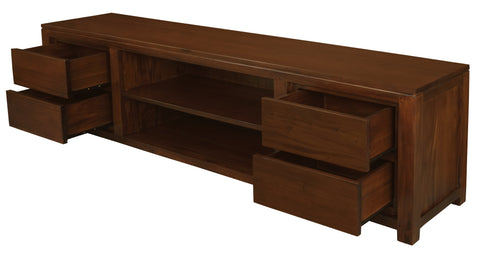 Amsterdam 4 Drawer Entertainment Unit (Mahogany)