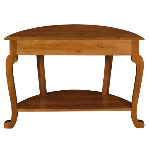 Cabriol Leg 1 Drawer Half Round Sofa Table