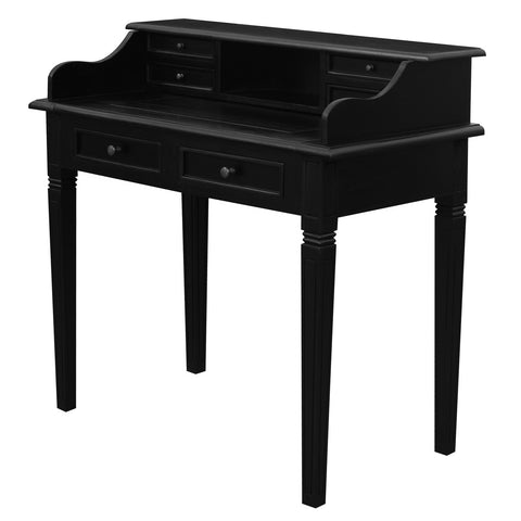 Winston 6 Drawer Study Desk (Black)