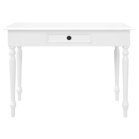 Clara 1 Drawer Turn Leg Console Table (White)