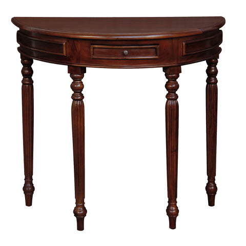 Huntley Turn Leg Half Round Sofa Table